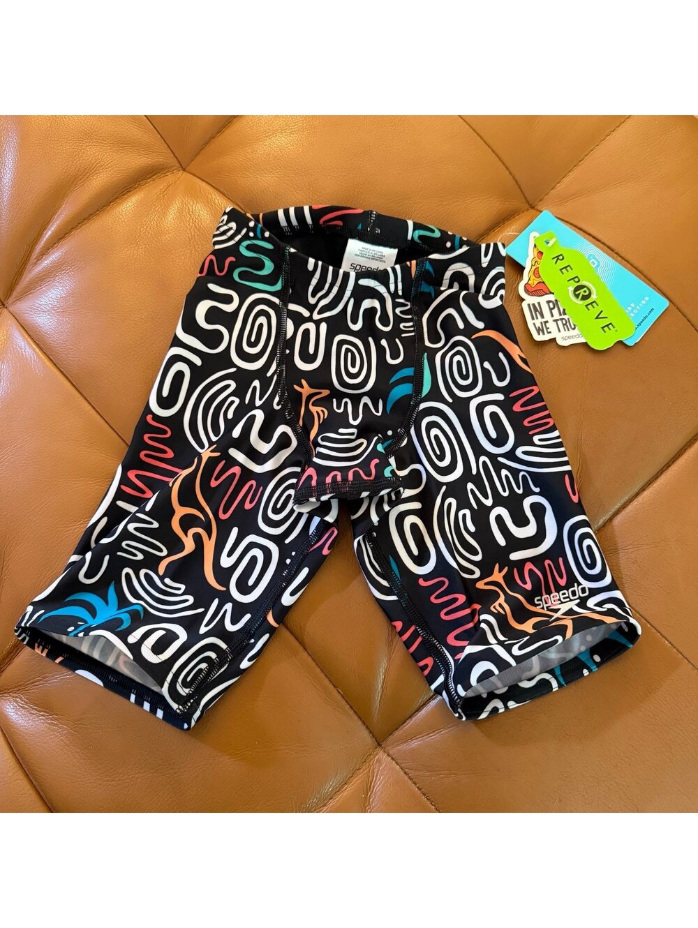 NWT Speedo Boys Youth 22 Jump Around Eco‎ Pro LT Swim Jammers Kangaroo Black